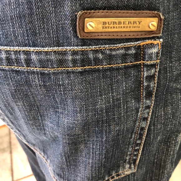 Burberry Dark Blue Four Button Fly Jeans Size 38x34 - Picture 8 of 13